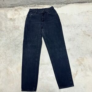 Lee Original Jeans Black Wash‎ Straight Leg Denim Pants women Size 34x32
